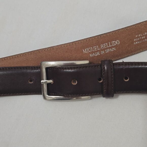 Miguel Bellido Piel Legitima Leather Classic Belt | 40 /105 Made in Spain - Picture 1 of 5